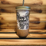 Stay Golden Glitter Jar - HandmadeSask