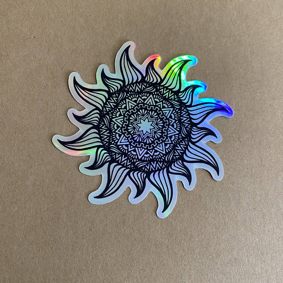 Holographic Sun Waterproof Sticker - HandmadeSask