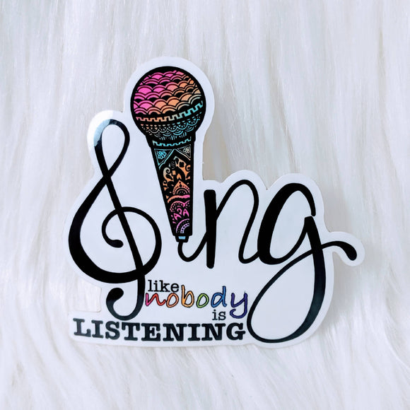 Sing Waterproof Stickers - HandmadeSask