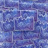 Tangled Regina Skyline Blue Weatherproof Sticker