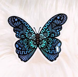 Butterfly (Blue) Waterproof Stickers - HandmadeSask