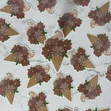 Floral Ice Cream Weatherproof Sticker