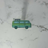 Camper Van Blue Weatherproof Sticker