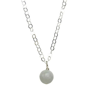 White gold moonstone necklace hotsell