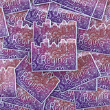 Tangled Regina Skyline (Pink/Purple) Weatherproof Sticker