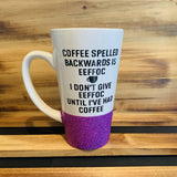 Coffee Backwards Glitter Mug - 15