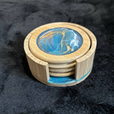 Bamboo and Resin Coaster Set