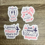 Set of 18 Ballet Dance 3.1" Vinyl Water Resistant Stickers/Decals - HandmadeSask