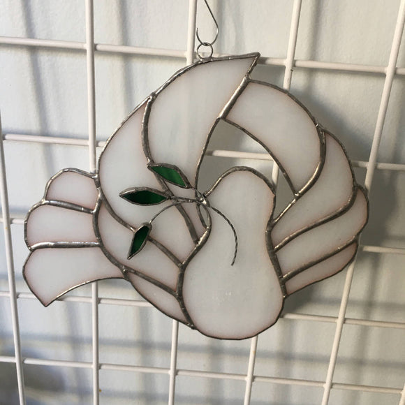 Stained glass dove