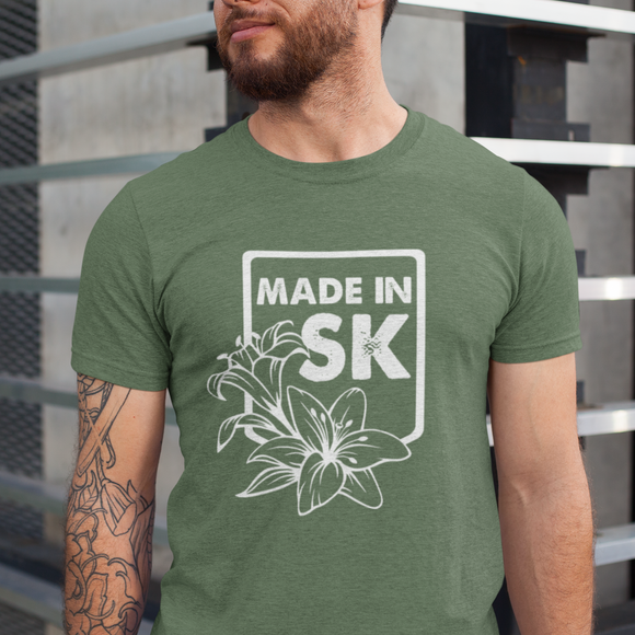 Heather green Made in SK Unisex Tee