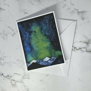 Northern Lights - Mountains 1 Printed Card