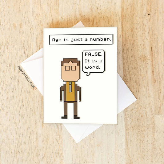 Dwight Age ("The Office") | Birthday | Greeting Card - HandmadeSask