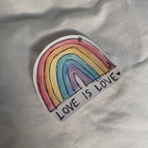 Love is Love Watercolour Sticker
