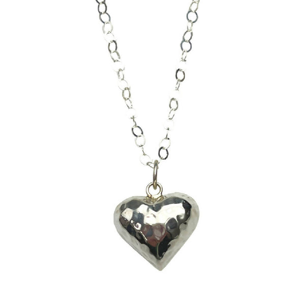 Hammered Heart Necklace