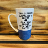 Coffee Backwards Glitter Mug - 14