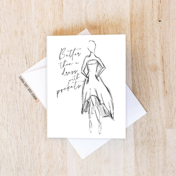 Pocket Dress | Just Because | Greeting Card