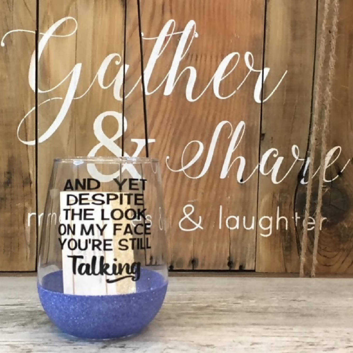 Despite the Look Glitter Stemless - HandmadeSask