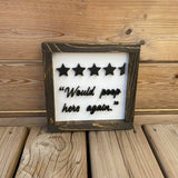 Would Poop Here Again Sign