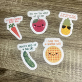 Set of 20 2" Funny Food Stickers/Decals - HandmadeSask