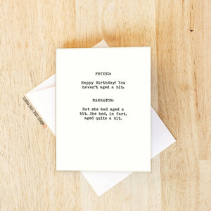Narrator | Birthday | Greeting Card - HandmadeSask