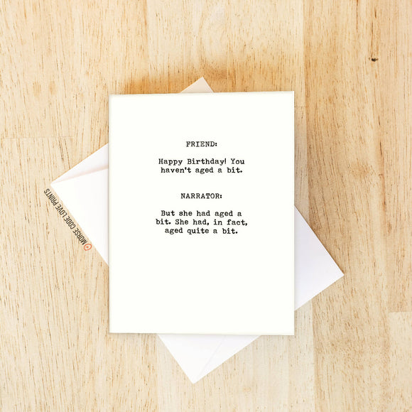 Narrator | Birthday | Greeting Card - HandmadeSask