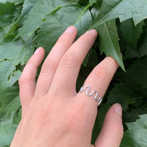 Silver Squiggle Ring