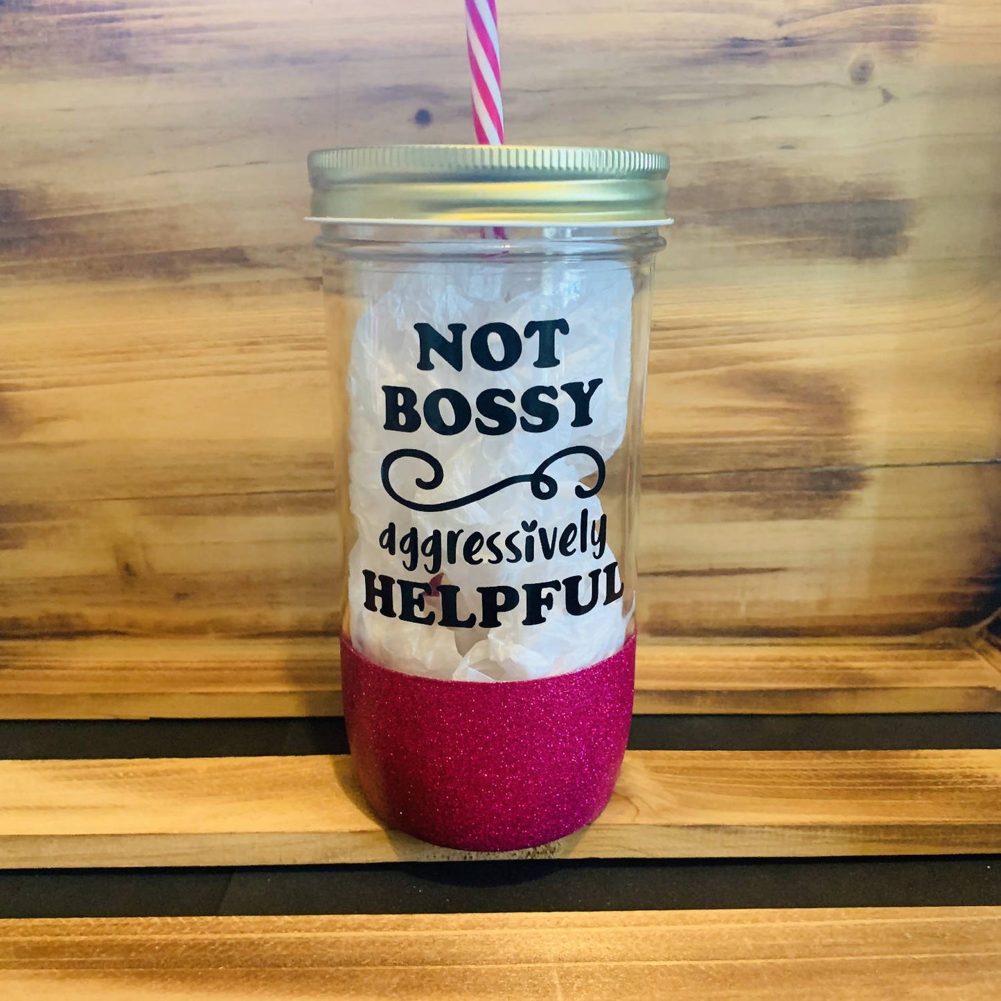 Not Bossy Glitter Jar