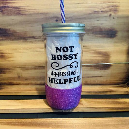 Not Bossy Glitter Jar - HandmadeSask