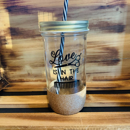 Love Is In The Hair Glitter Jar - HandmadeSask