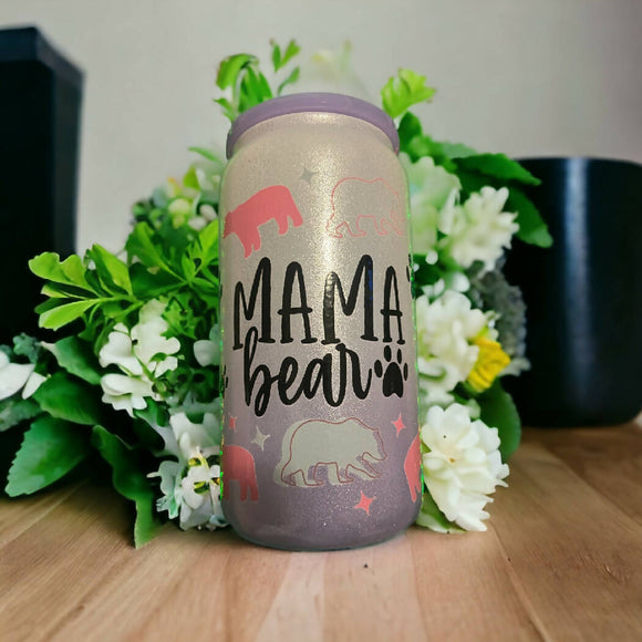 Purple ombré mama bear cup