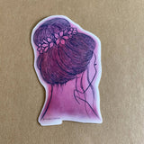 Bloom in Pink Waterproof Sticker - HandmadeSask
