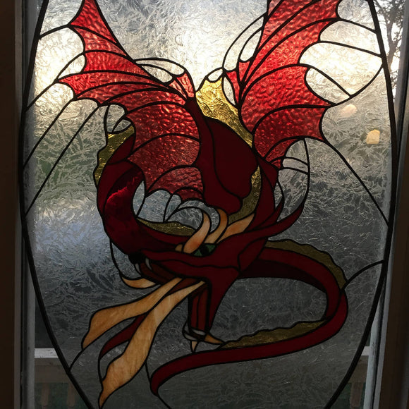Stained glass dragon