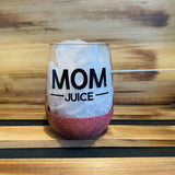 Mom Juice Glitter Stemless - HandmadeSask