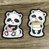 Set of 6 Panda Bear 3" Vinyl Water Resistant Stickers/Decals - HandmadeSask