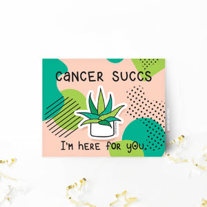 Cancer Succs | Get Well Soon | Specialty Greeting Card & Sticker - HandmadeSask