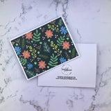 Christmas Foliage Doodle Printed Card
