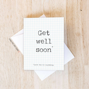 Web MD | Get Well Soon | Greeting Card