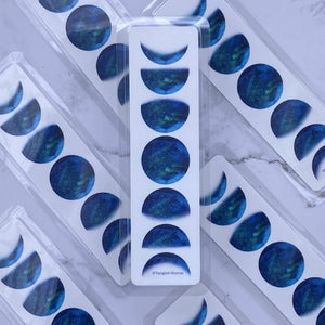 Blue Moon Phases Laminated Print Bookmark - HandmadeSask