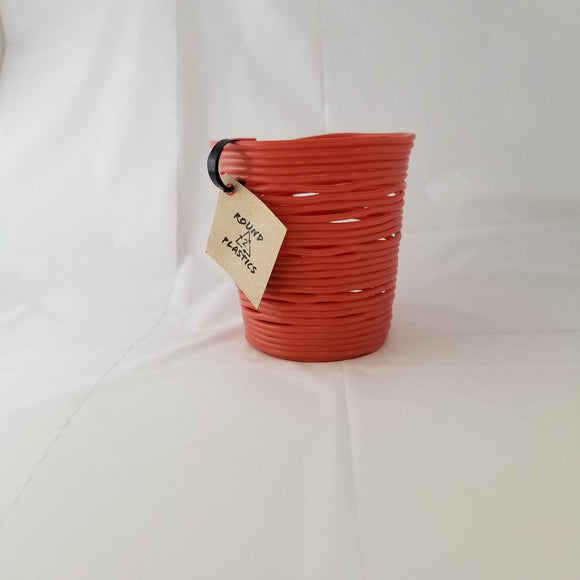 Recycled Plastic Cup/Pot Shaped Basket (111 - 124g) - HandmadeSask