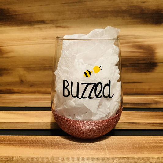 Buzzed Glitter Stemless - HandmadeSask