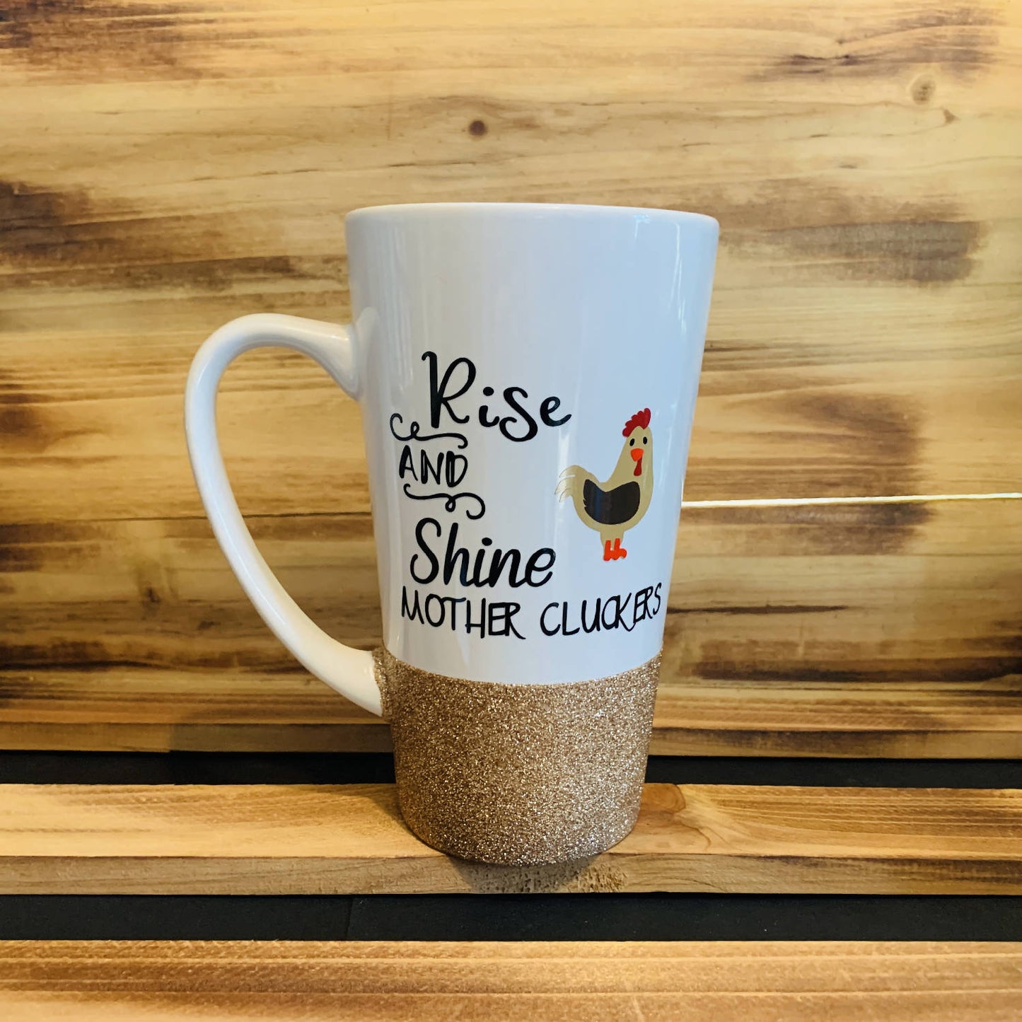 Mother Cluckers Glitter Mug - HandmadeSask